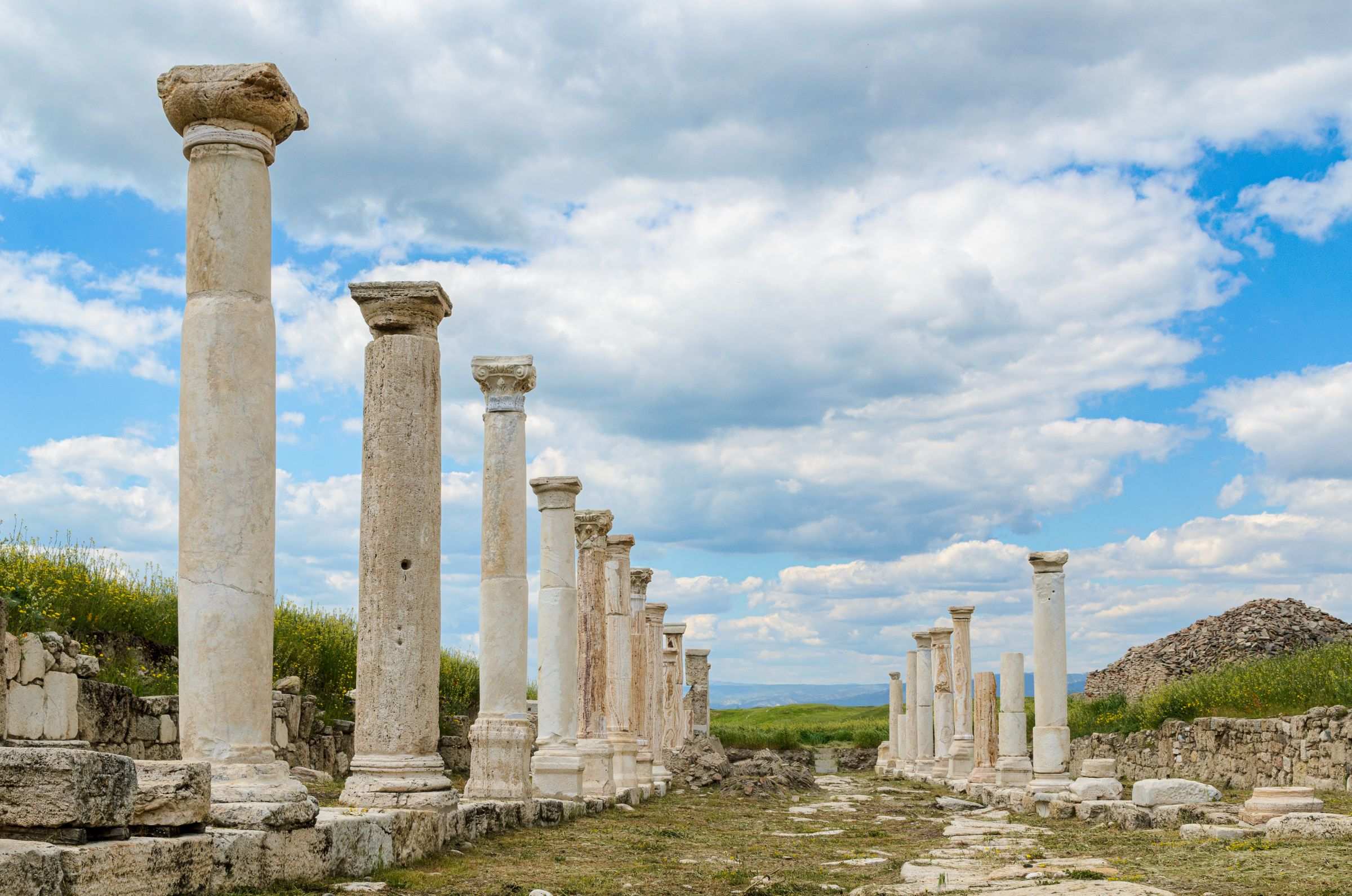 Colonnaded street in the ancient city of Laodicea
